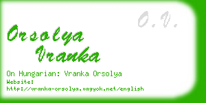 orsolya vranka business card